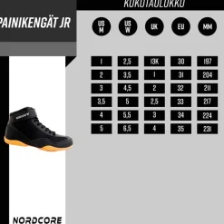 Discount Nordcore Lasten Painikengät Core, musta, eri kokoja