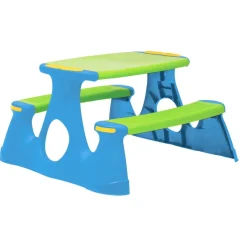 Online FinePRICE Lasten Piknikpenkki 89,5x84,5x48 cm polypropeeni (94212)