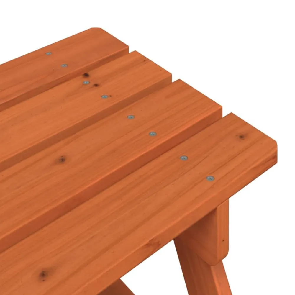 Clearance FinePRICE Lasten piknikpöytä 4 lapselle aurinkovarjolla täysi kuusi (81615)