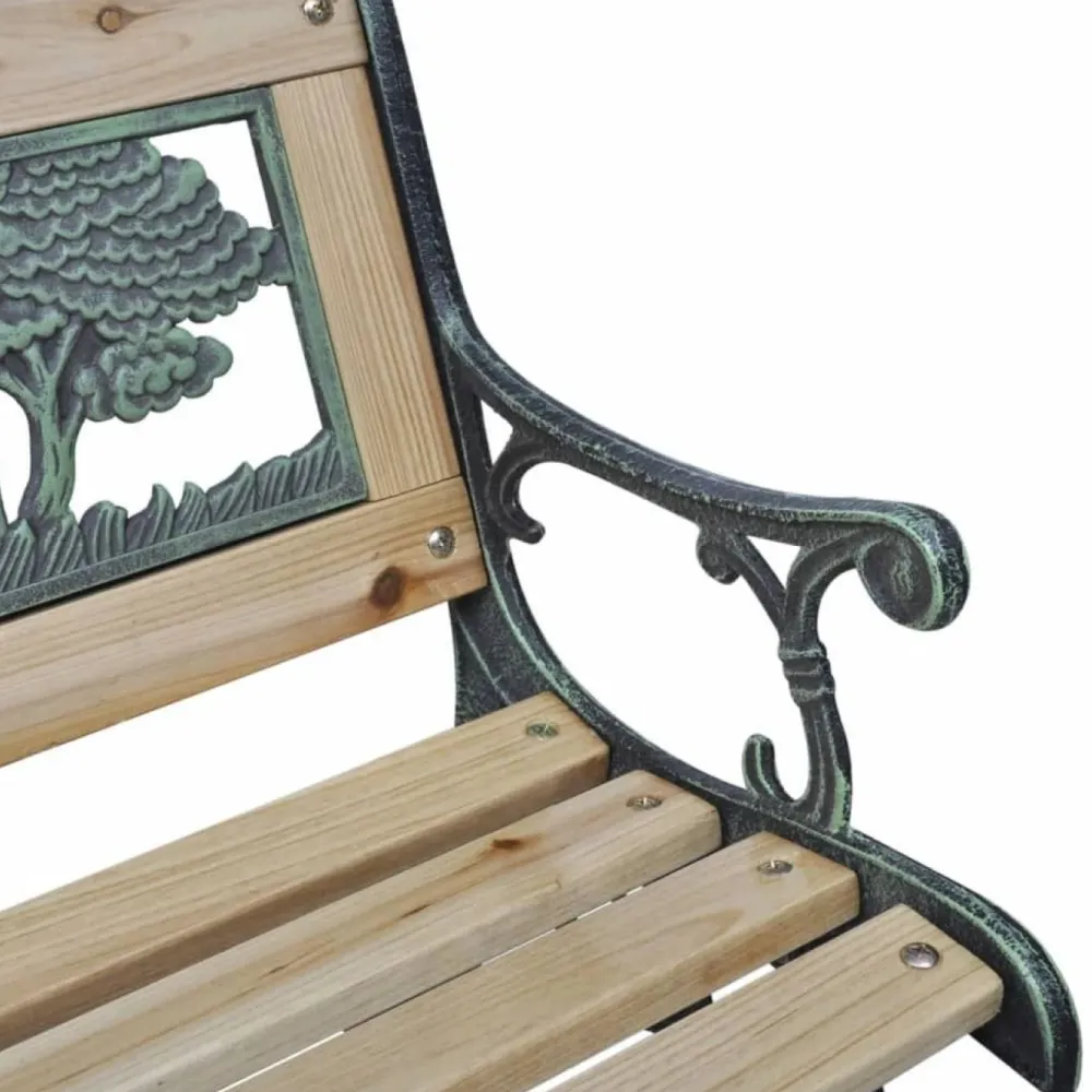 FinePRICE Lasten puinen puutarhapenkki 84 cm