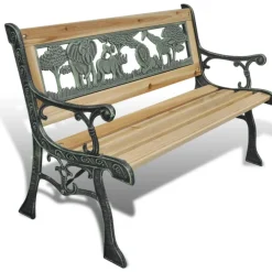 FinePRICE Lasten puinen puutarhapenkki 84 cm