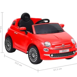 Best FinePRICE Lasten sähköauto Fiat 500, eri värejä