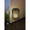 New Paulmann Lattiavalaisin aurinkokennolla Pauleen Sunshine Coziness, 3000K, musta/harmaa