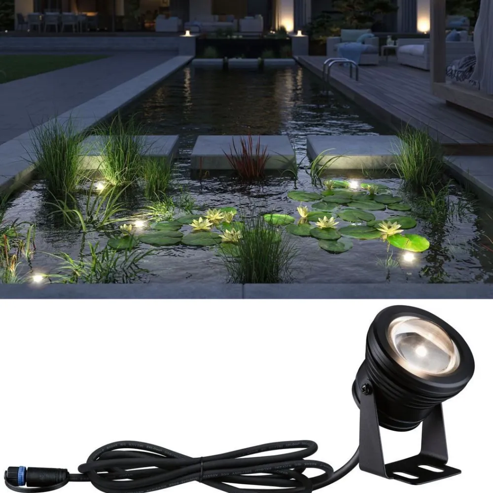 Outlet Paulmann LED-allasvalaisin Plug & Shine, IP68, 3000K, 5W, musta