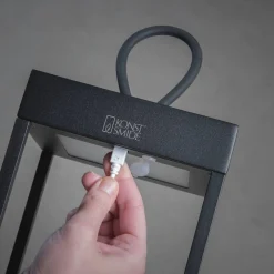 Online Konstsmide LED-lyhtyvalaisin Ravello 30cm ladattava musta