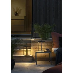 Online Konstsmide LED-lyhtyvalaisin Ravello 30cm ladattava musta