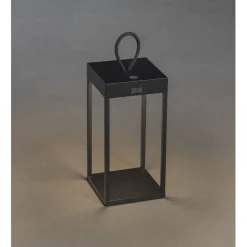 Online Konstsmide LED-lyhtyvalaisin Ravello 30cm ladattava musta