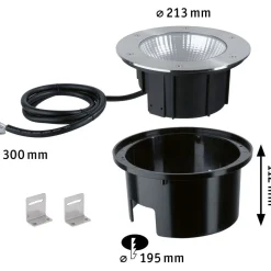 New Paulmann LED-maavalaisin Durea, IP67, 21.3cm, 3000K, 60°, rst