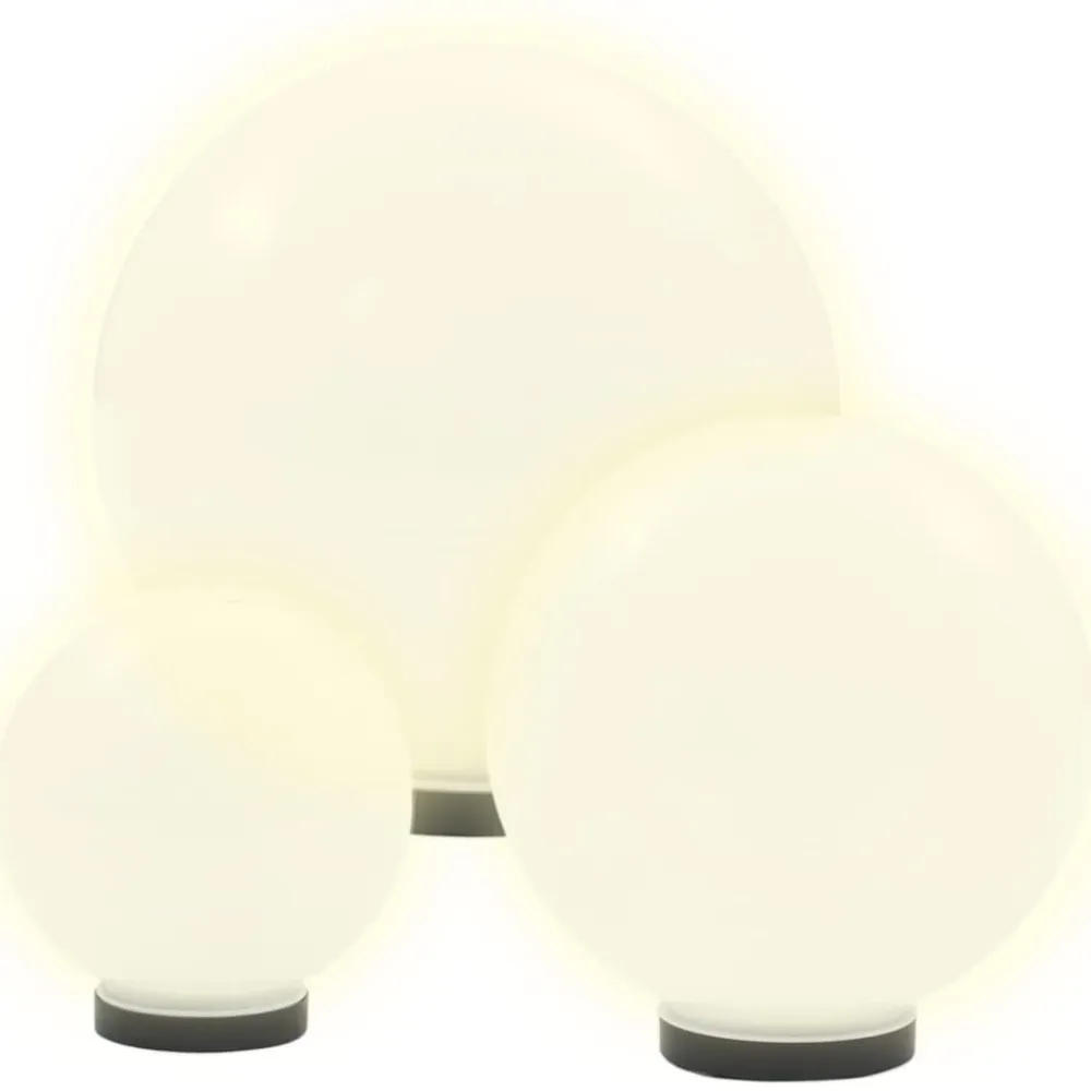 Hot FinePRICE Led-pallovalaisimet 3 kpl 20/30/40 cm akryyli