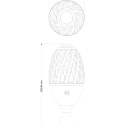 Best Globo LED-pöytävalaisin Leon Ø10x23,8cm 1,4W antrasiitti