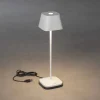 New Konstsmide LED-pöytävalaisin Capri ladattava valkoinen