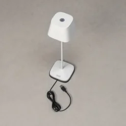 New Konstsmide LED-pöytävalaisin Capri ladattava valkoinen
