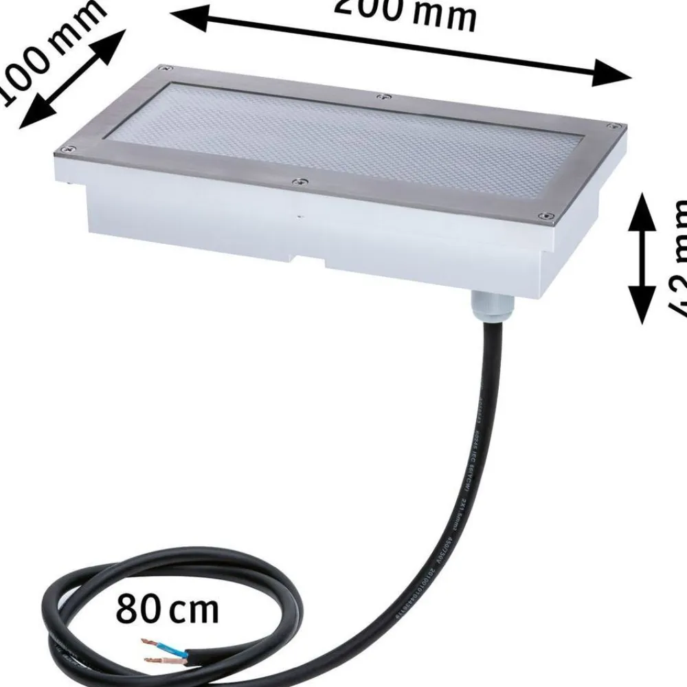Online Paulmann LED-terassivalaisin liiketunnistimella Brick, IP67, 20x10cm, 3000K, alumiini