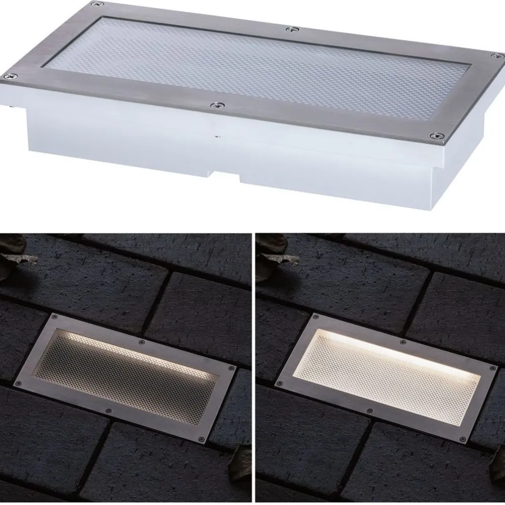 Online Paulmann LED-terassivalaisin liiketunnistimella Brick, IP67, 20x10cm, 3000K, alumiini