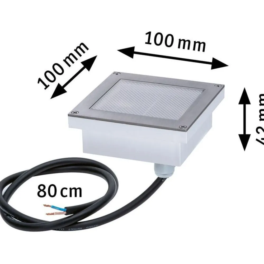 Sale Paulmann LED-terassivalaisin liiketunnistimella Brick, IP67, 10x10cm, 3000K, alumiini