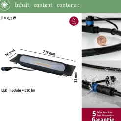 Clearance Paulmann LED-terassivalaisin Plug & Shine Ito, 27.9cm, IP67, 3000K, antrasiitti