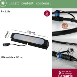 Paulmann LED-terassivalaisin Plug & Shine Ito, 25.2cm, IP67, 3000K, antrasiitti