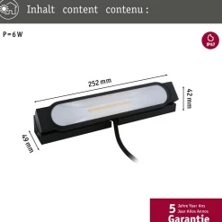 Clearance Paulmann LED-terassivalaisin Ito, IP67, 252x49mm, 3000K, antrasiitti