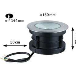 Sale Paulmann LED-terassivalaisin Vanea, IP67, 16cm, 3000K, korroosionkestävä, alumiini