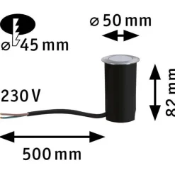 Discount Paulmann LED-terassivalaisin House, IP67, 50mm, 3000K, 2W, 60lm, rst