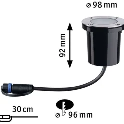 Hot Paulmann LED-terassivalaisin Plug & Shine, Smart Home Zigbee 3.0, IP65, säädettävä värilämpötila, musta