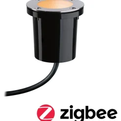 Hot Paulmann LED-terassivalaisin Plug & Shine, Smart Home Zigbee 3.0, IP65, säädettävä värilämpötila, musta