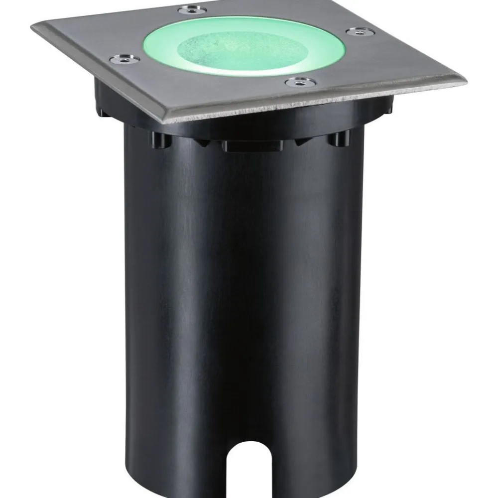 Sale Paulmann LED-terassivalaisin Floor, Smart Home Zigbee 3.0, IP67, 11x11cm, RGBW+, harjattu rauta