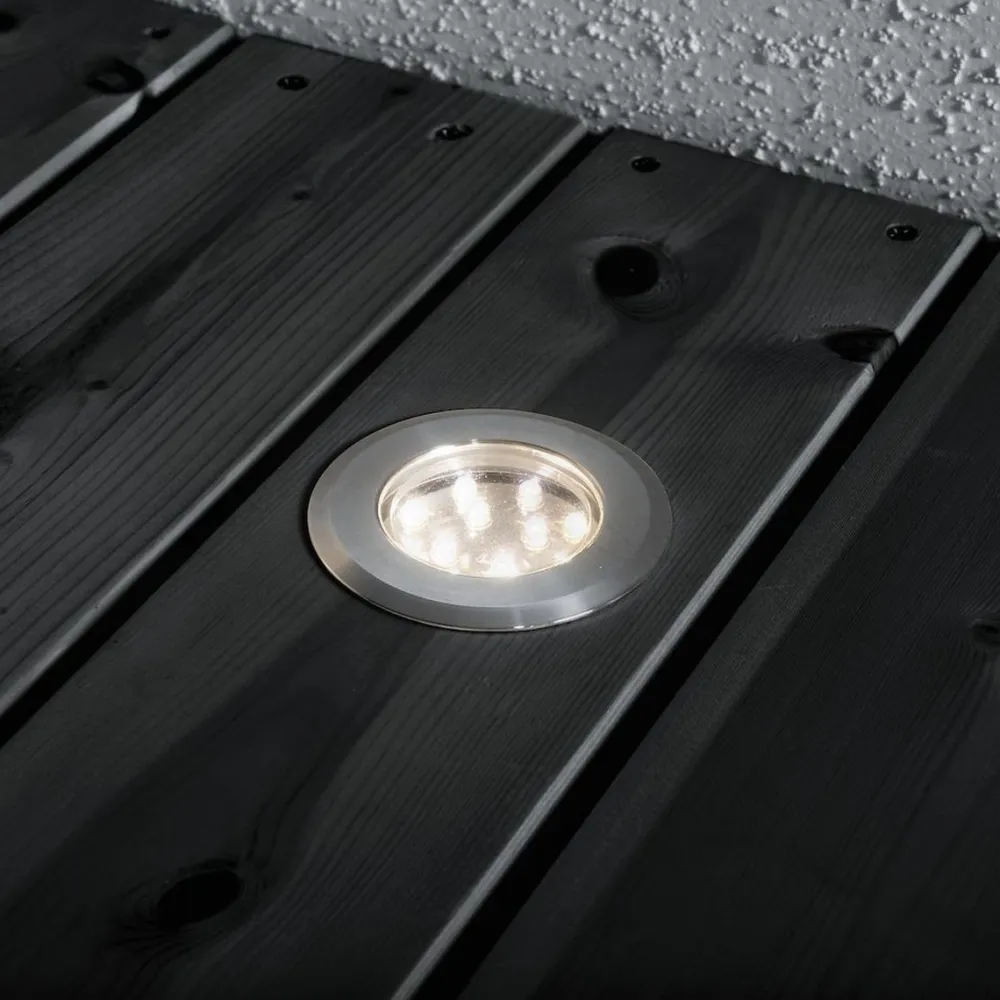 Outlet Konstsmide LED-terassivalaisinsarja Mini LED 7465-000 3x0.72W teräs 3-osainen