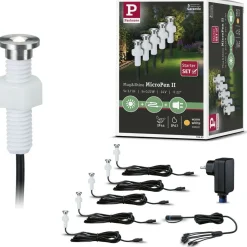 New Paulmann LED-terassivalaisinsarja Plug & Shine MicroPen II, 5-osainen, IP67, 3000K, hopea
