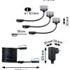 New Paulmann LED-terassivalaisinsarja Plug & Shine Floor, IP67, 2200K, 3x2W, hopea