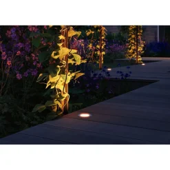 New Paulmann LED-terassivalaisinsarja Plug & Shine Floor, IP67, 2200K, 3x2W, hopea