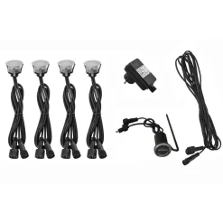 Online LED Energie LED-terassivalosarja 4x0,4W IP65/44 3000K hämäräkytkin