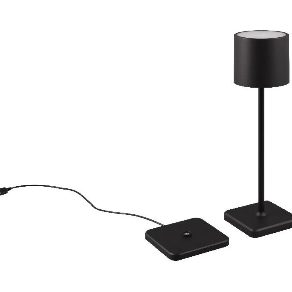Clearance Trio LED-ulkopöytävalaisin Fernandez, ladattava