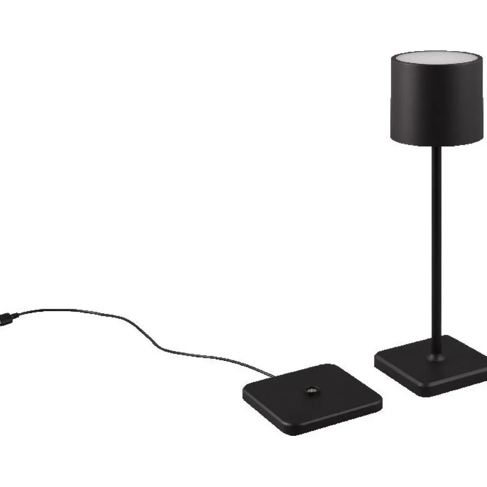 Clearance Trio LED-ulkopöytävalaisin Fernandez, ladattava