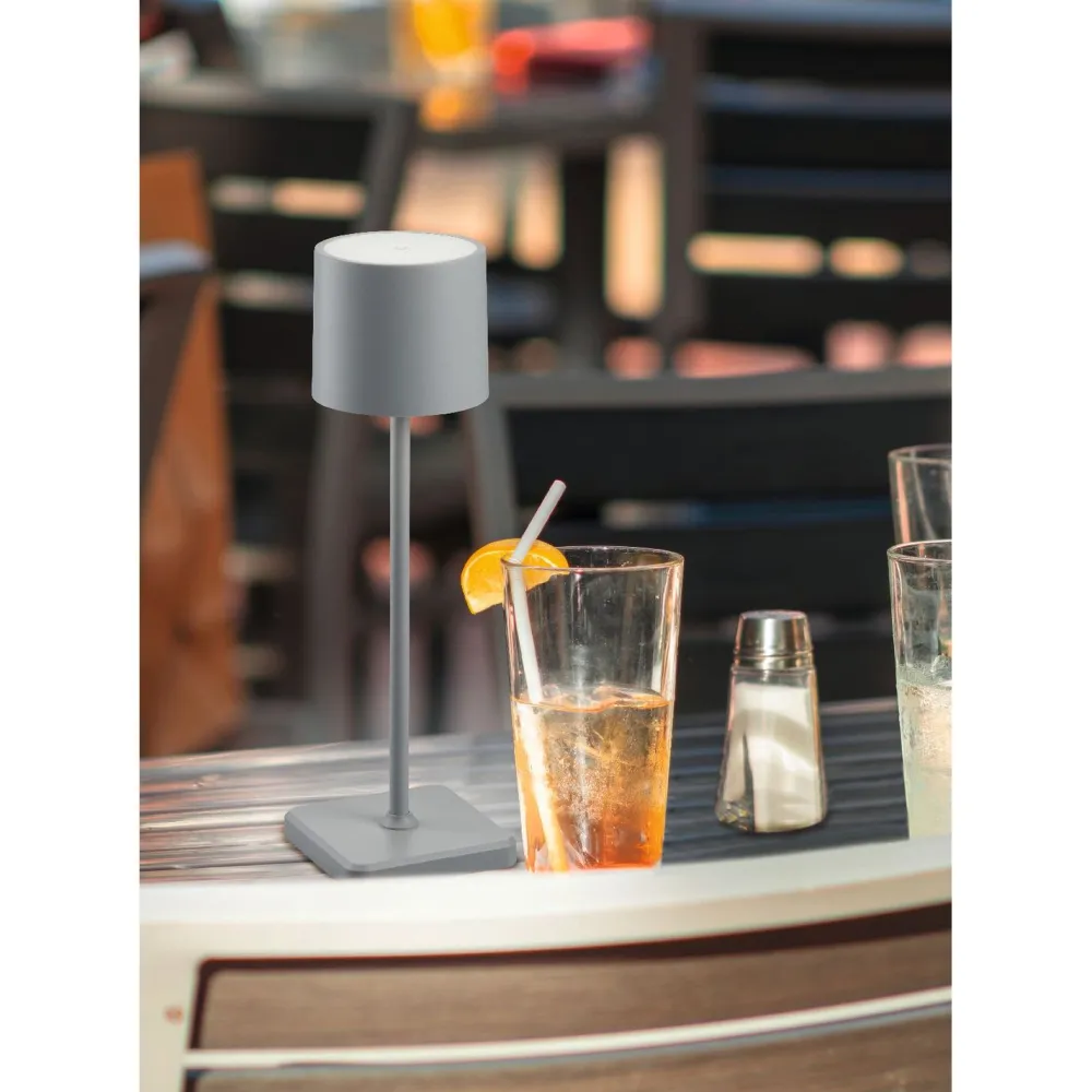 Clearance Trio LED-ulkopöytävalaisin Fernandez, ladattava