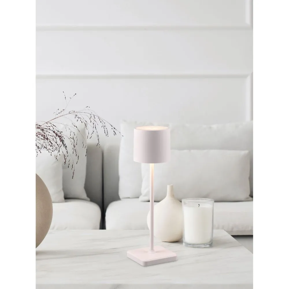 Clearance Trio LED-ulkopöytävalaisin Fernandez, ladattava