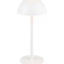 Clearance Trio LED-ulkopöytävalaisin Ricardo, mattavalkoinen, ladattava