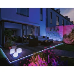 Clearance Paulmann LED-ulkovalaisin Plug & Shine Globe, Smart Home Zigbee 3.0, IP65, RGBW+, valkoinen