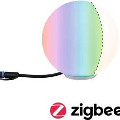 Clearance Paulmann LED-ulkovalaisin Plug & Shine Globe, Smart Home Zigbee 3.0, IP65, RGBW+, valkoinen