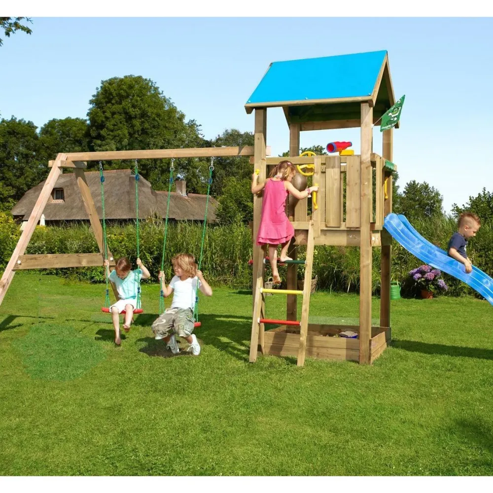 Online Jungle Gym Leikkikeskus Castle ja Swing Module X'tra sis. liukumäen