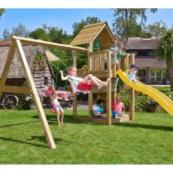 Jungle Gym Leikkikeskus Cubby ja Swing Module X'tra sis. liukumäen