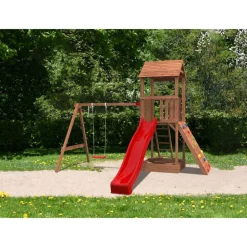 Discount Palmako Leikkikeskus Jesper 3 sis. leikkitorni + hiekkalaatikko + kiipeilyseinä + keinuosa