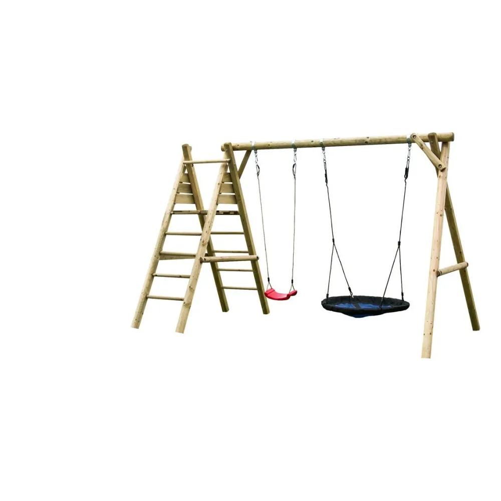 Discount Palmako Leikkiteline Kasper sis. keinu + pesäkeinu + kiipeilyteline