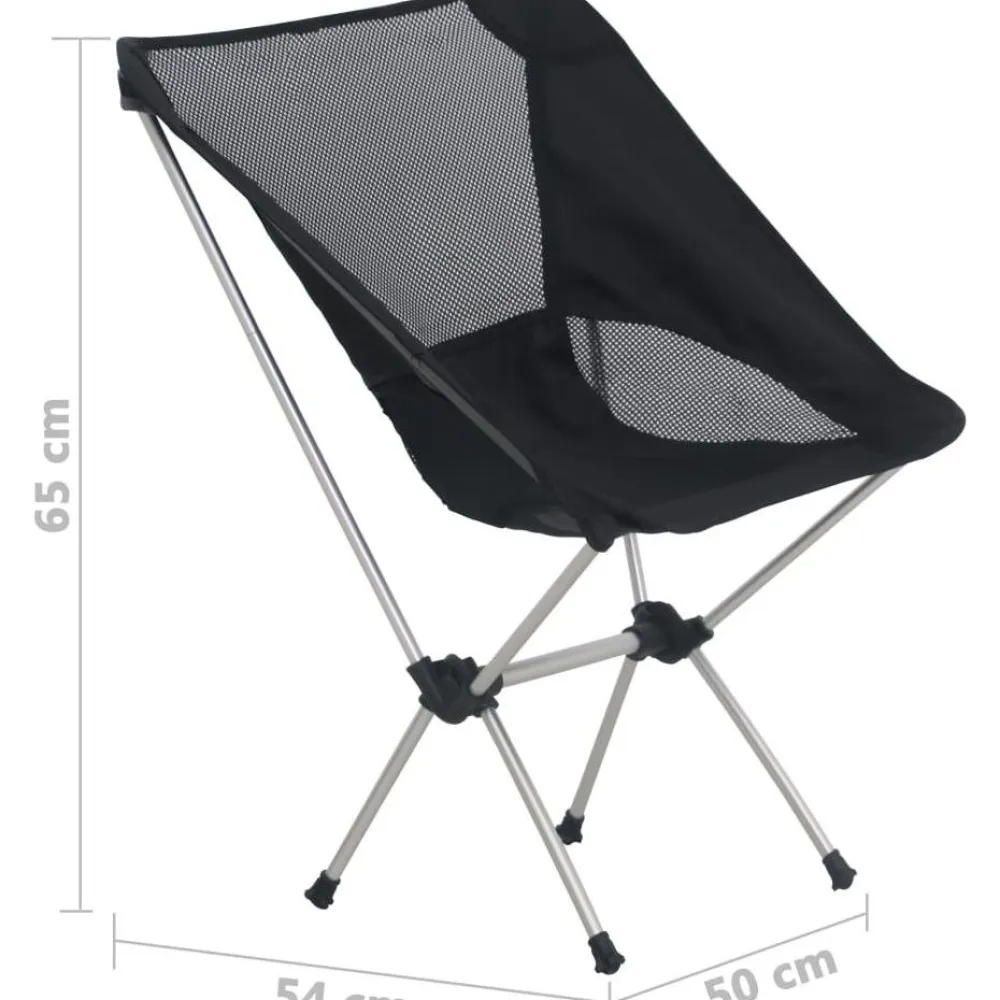 Clearance FinePRICE Leirituolit 2 kpl taitettava + kantolaukku 54x50x65 cm alumiini
