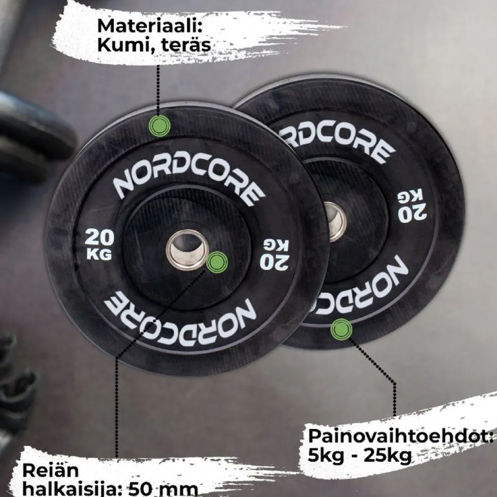 Discount Nordcore Levypainot Bumper Core 10kg, pari