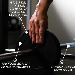 Discount Fit'n Shape Levytankosarja 110kg, musta