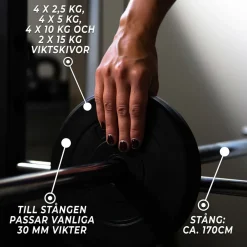 Discount Fit'n Shape Levytankosarja 110kg, musta