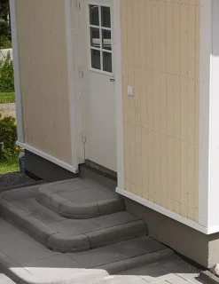 New Rudus Liimattava reunakivi kulma R250 kupera 490x130x120 mm sileä harmaa