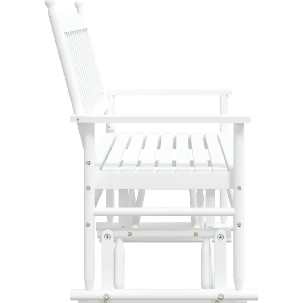 FinePRICE Liukupenkki musta 118x70x104,5 cm täysi haapa (08866)