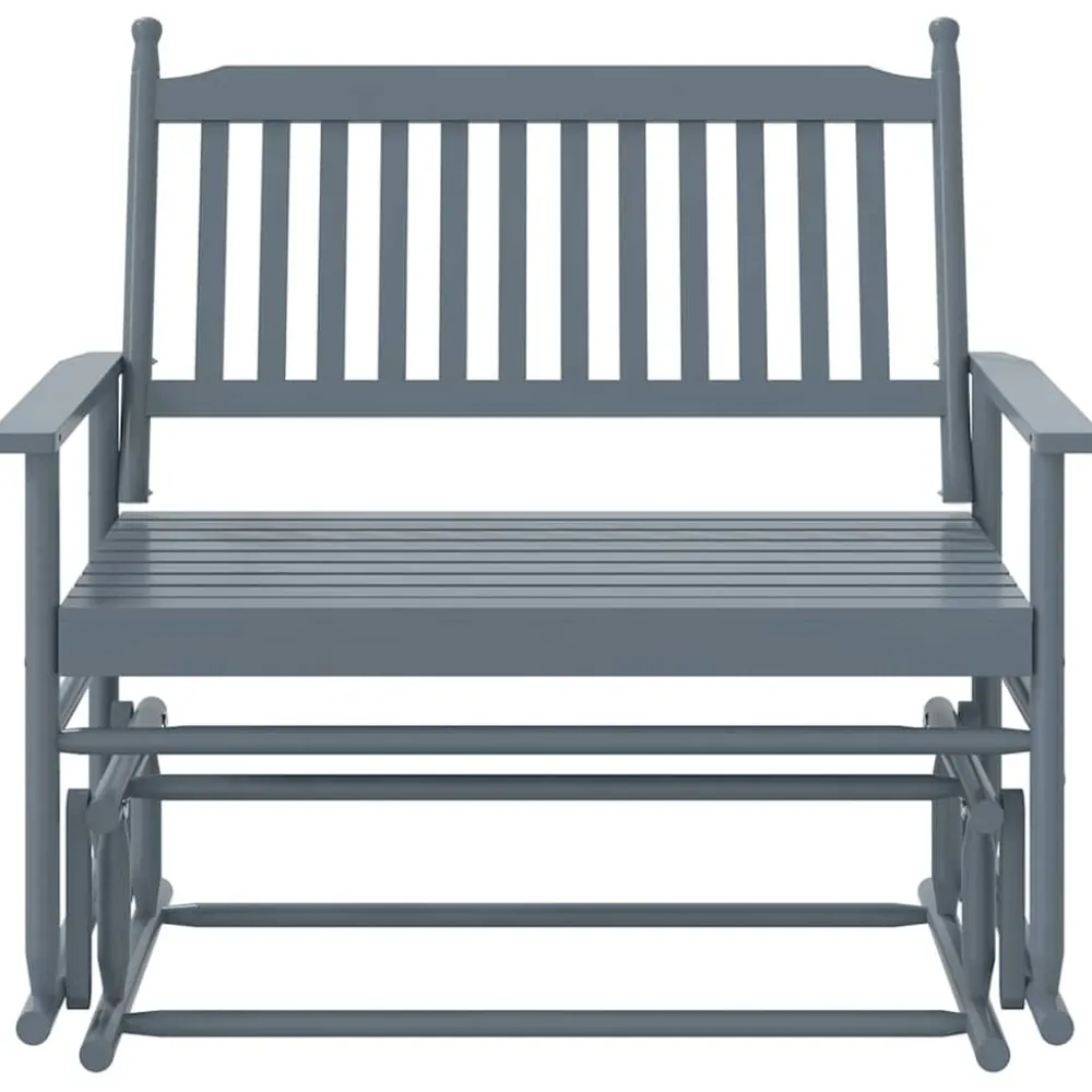 FinePRICE Liukupenkki musta 118x70x104,5 cm täysi haapa (08866)